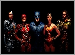 Gal Gadot - Wonder Woman, Ray Fisher - Cyborg, Liga Sprawiedliwości - Justice League, Jason Momoa - Aquaman, Ezra Miller - Flash, Obsada, Ben Affleck - Batman