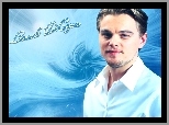 biała koszula, Leonardo DiCaprio, niebieskie oczy