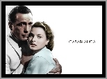 tło, białe, Humphrey Bogart, Casablanca, Ingrid Bergman