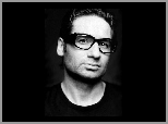 okulary, David Duchovny, czarna koszulka