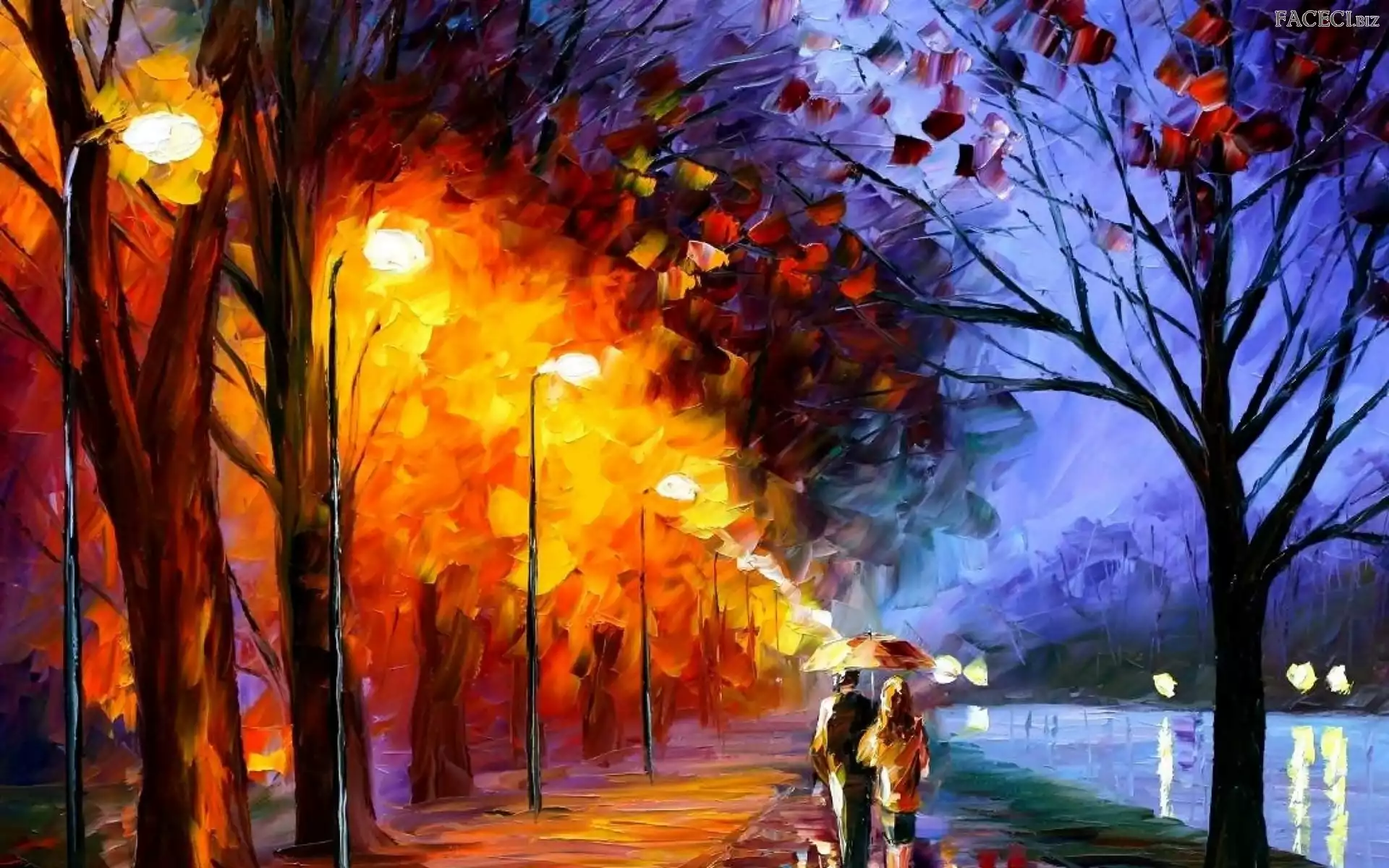 Afremov, W Deszczu, Leonid, Spacer