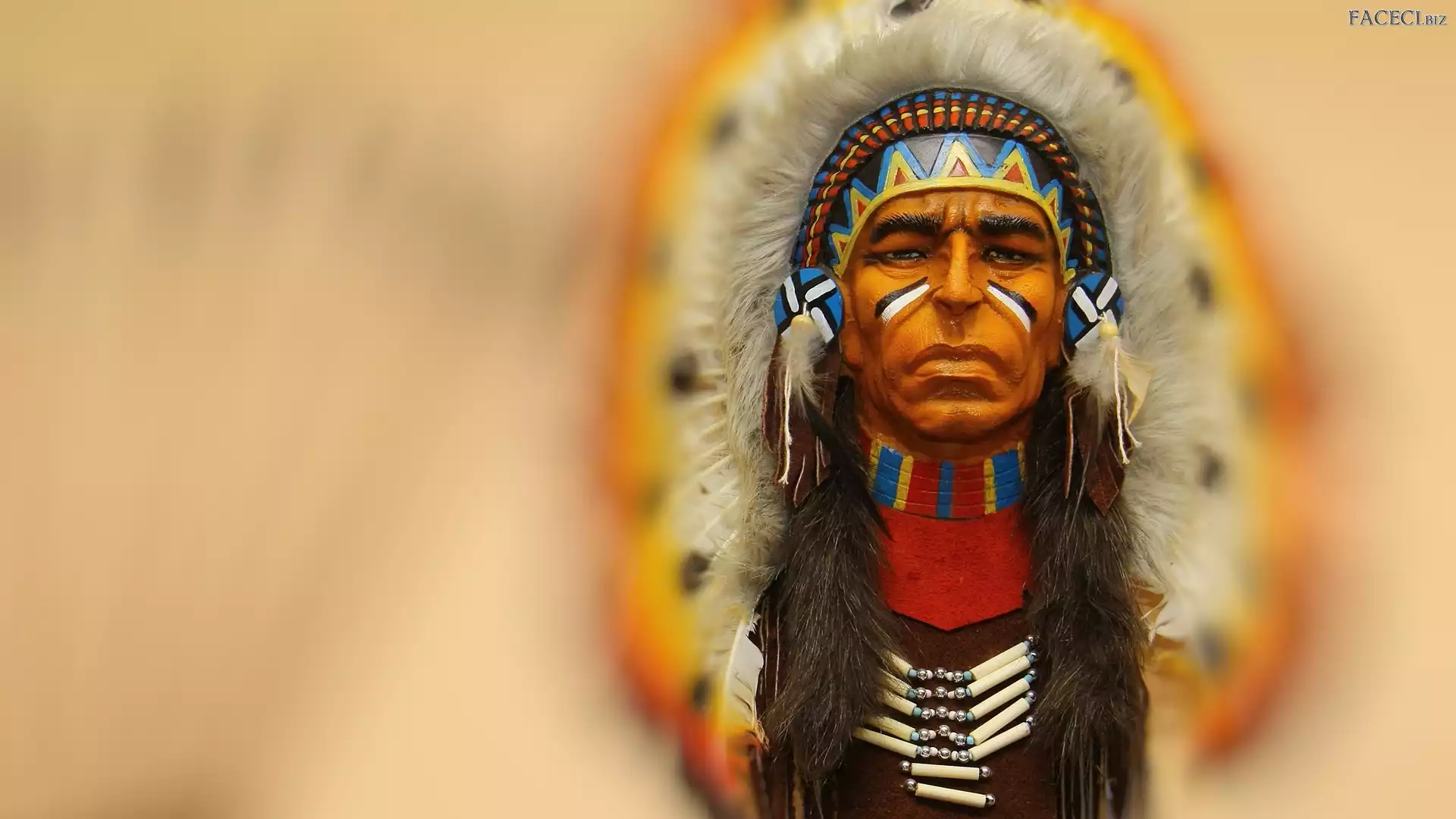 Pióropusz, Indianin, Spojrzenie