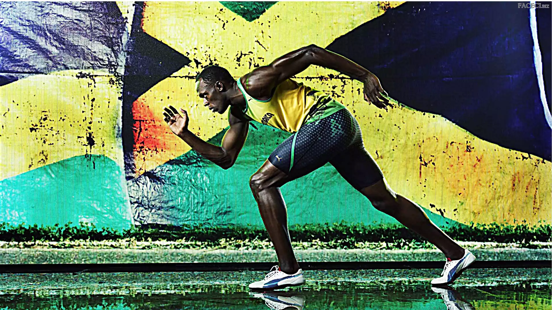 sport, Usain Bolt, Jamajki, flaga, lekkoatletyka, mężczyzna